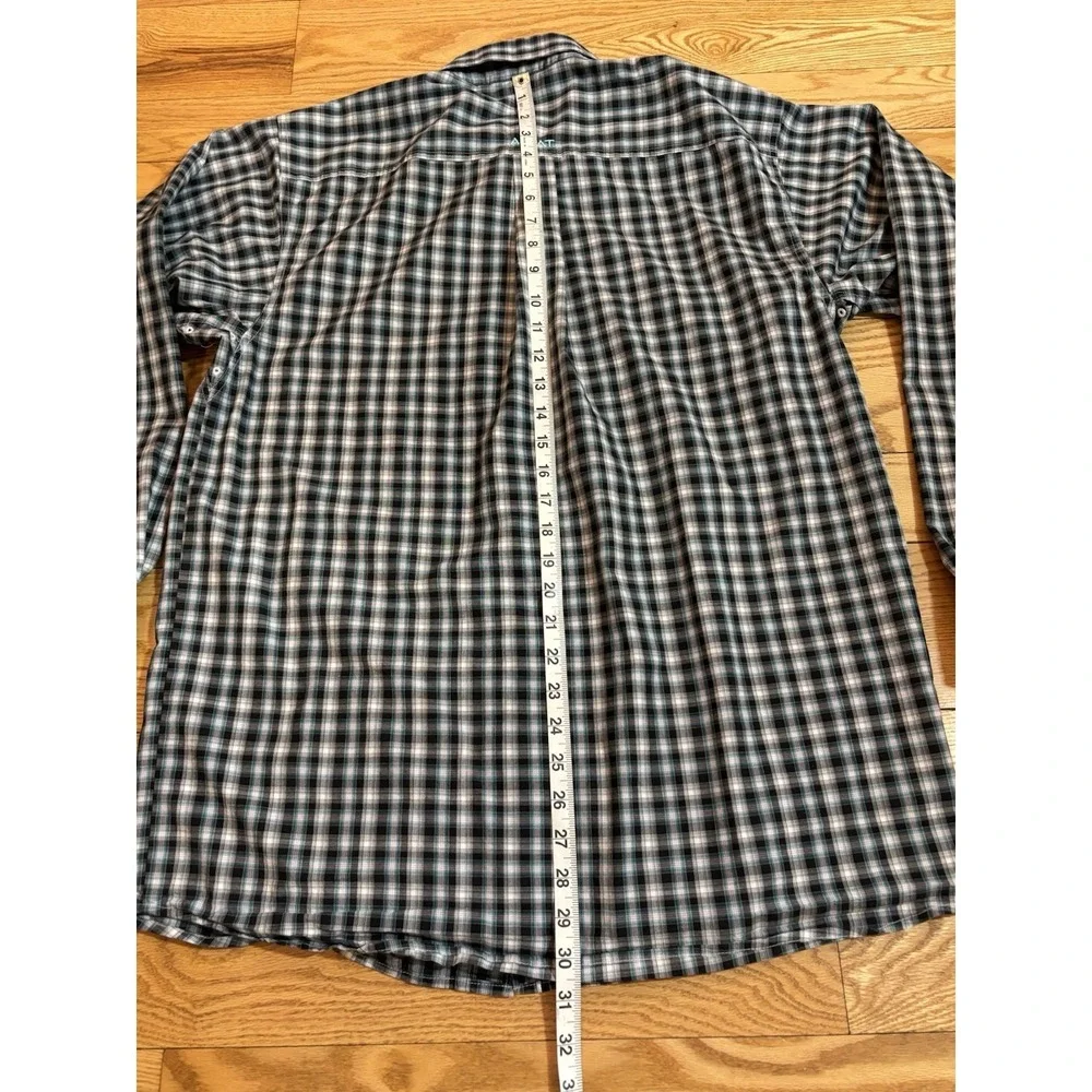 Ariat Pro Series Button Down Shirt Long Sleeve Plaid Cowboy Western Wear Mens M - Picture 10 of 11